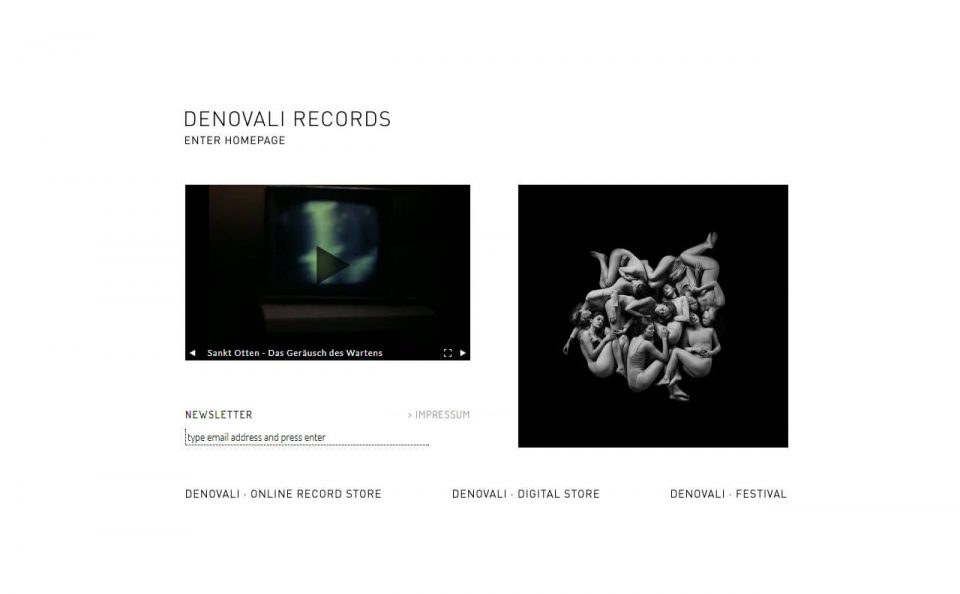DENOVALI RECORDSのWEBデザイン