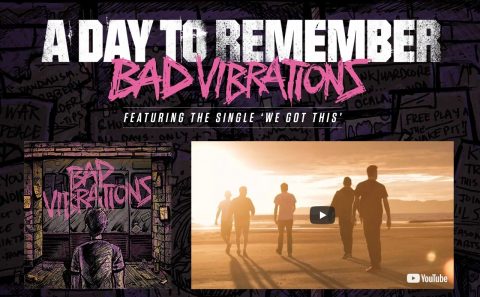 A Day To Remember | Bad Vibrations Out NowのWEBデザイン