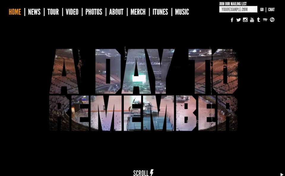 A Day To Remember | Bad Vibrations Out NowのWEBデザイン