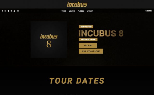 Incubus | HomeのWEBデザイン