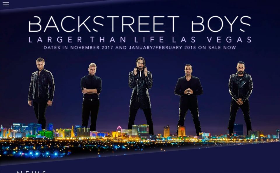Backstreet BoysのWEBデザイン