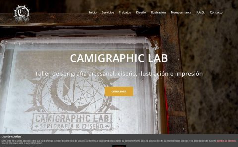 Camigraphic Lab – Taller de Serigrafía y diseño en Santander, CantabriaのWEBデザイン