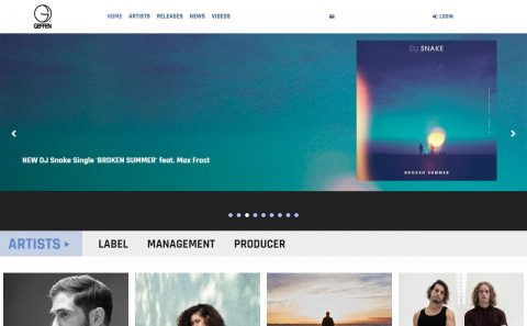 Geffen Records | Official SiteのWEBデザイン