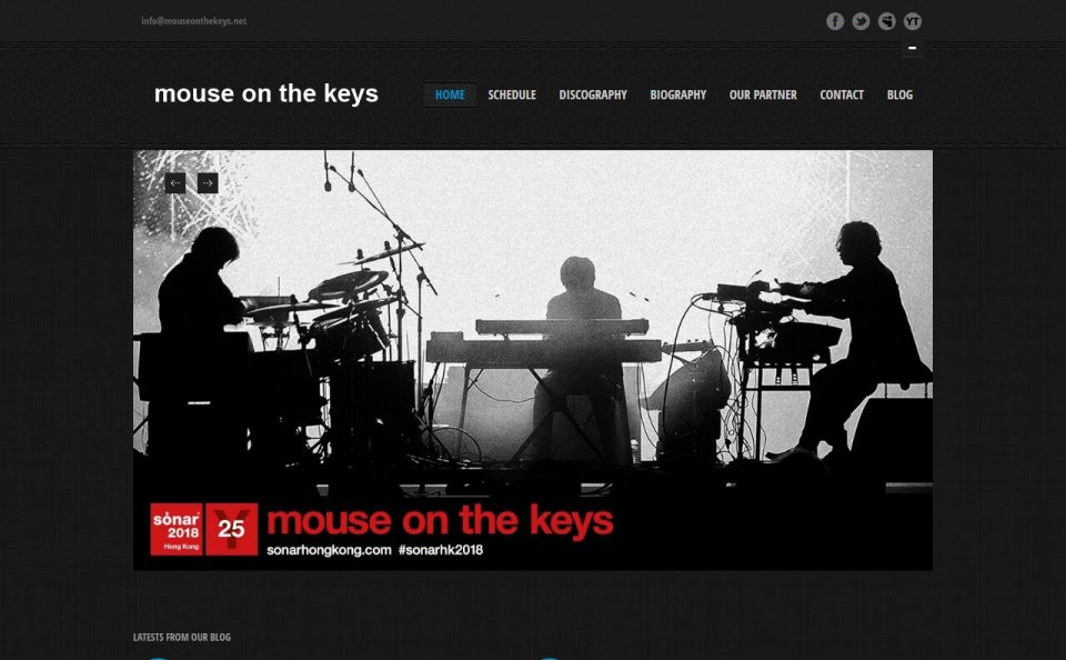 mouse on the keysのWEBデザイン