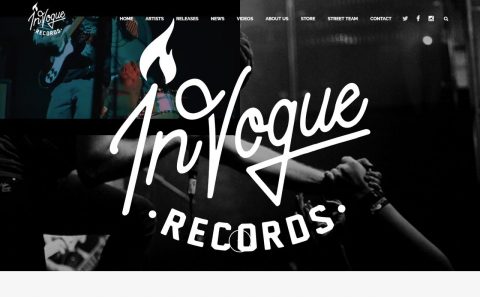 InVogue Records | Independent Record LabelのWEBデザイン