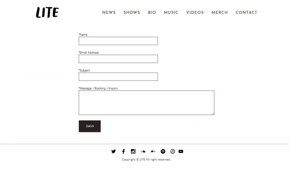 LITE Official WebsiteのWEBデザイン