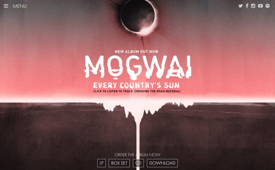 Mogwai : Official WebsiteのWEBデザイン