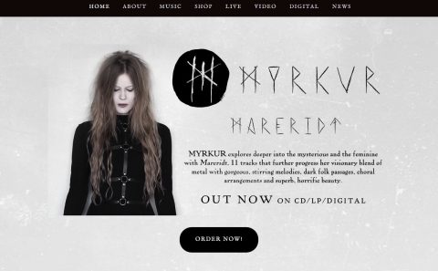 MYRKUR – Official website of Danish composer, vocalist and classically trained multi-instrumentalistのWEBデザイン