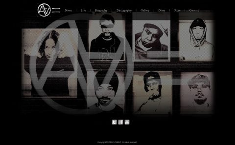 :::AA= OFFICIAL WEB SITE:::のWEBデザイン