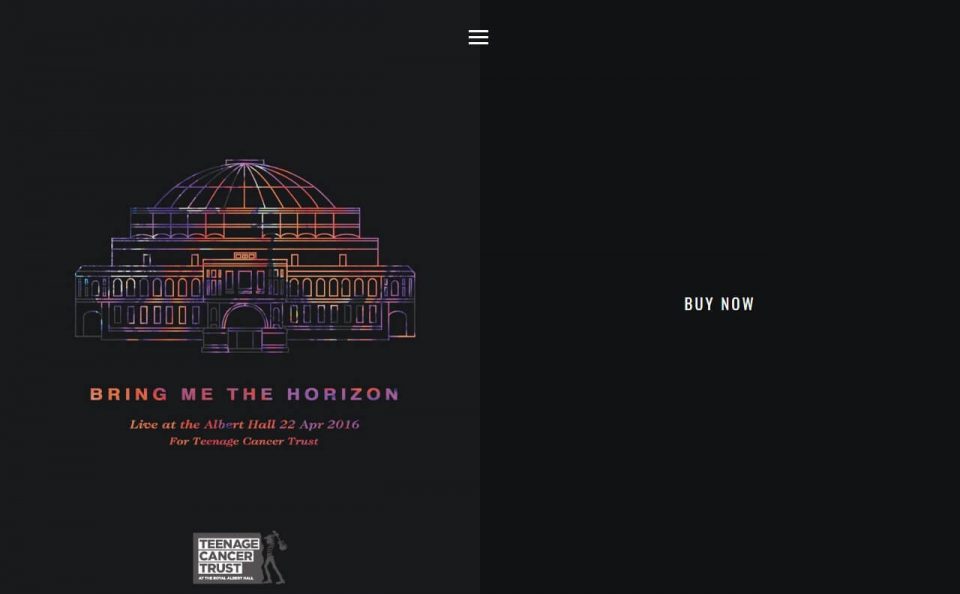 Bring Me The Horizon | That’s The SpiritのWEBデザイン