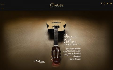 Ovation GuitarsのWEBデザイン