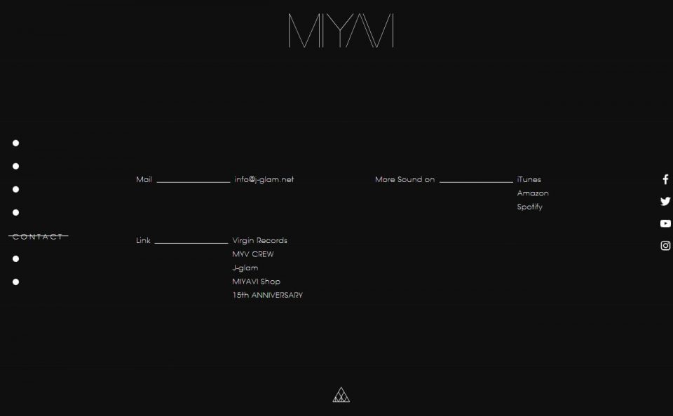 MIYAVI Official Site 【MYV382TOKYO.com】のWEBデザイン