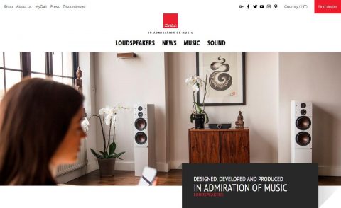 DALI Speakers | Danish made, award-winning Hi-Fi SpeakersのWEBデザイン