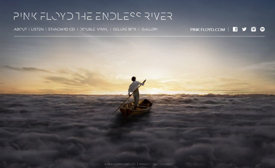 Pink Floyd Endless RiverのWEBデザイン