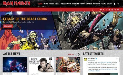 Iron Maiden  – Official WebsiteのWEBデザイン