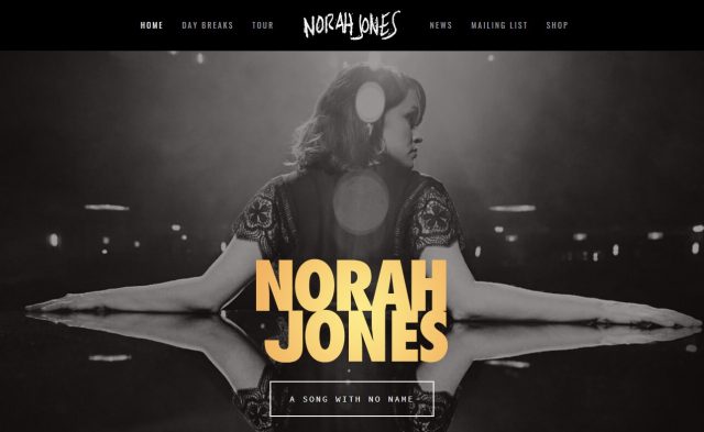 Norah JonesのWEBデザイン