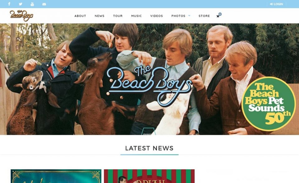 The Beach Boys | HomeのWEBデザイン