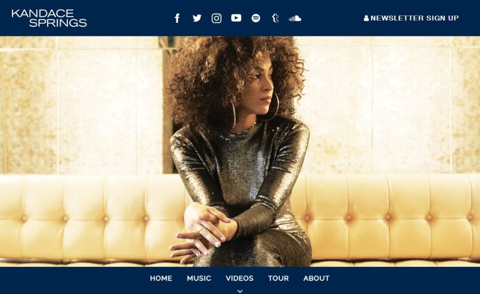 Kandace Springs | Official SiteのWEBデザイン