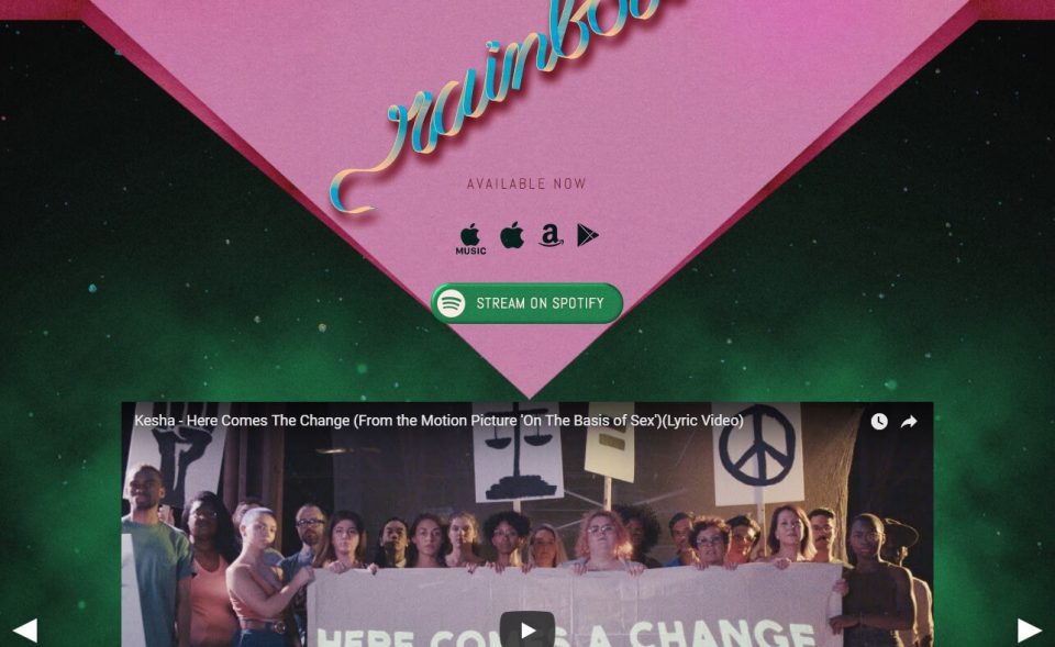 Kesha Official SiteのWEBデザイン