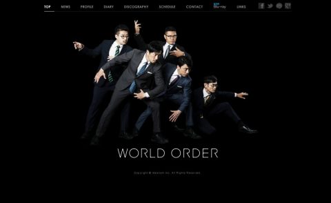 WORLD ORDER オフィシャルサイトのWEBデザイン