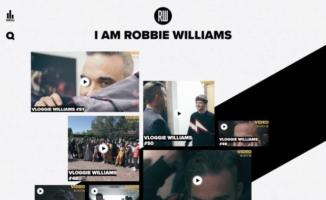 Robbie Williams – The Heavy Entertainment ShowのWEBデザイン