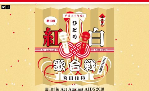桑田佳祐 Act Against AIDS 2018「平成三十年度！ 第三回ひとり紅白歌合戦」スペシャルサイトのWEBデザイン