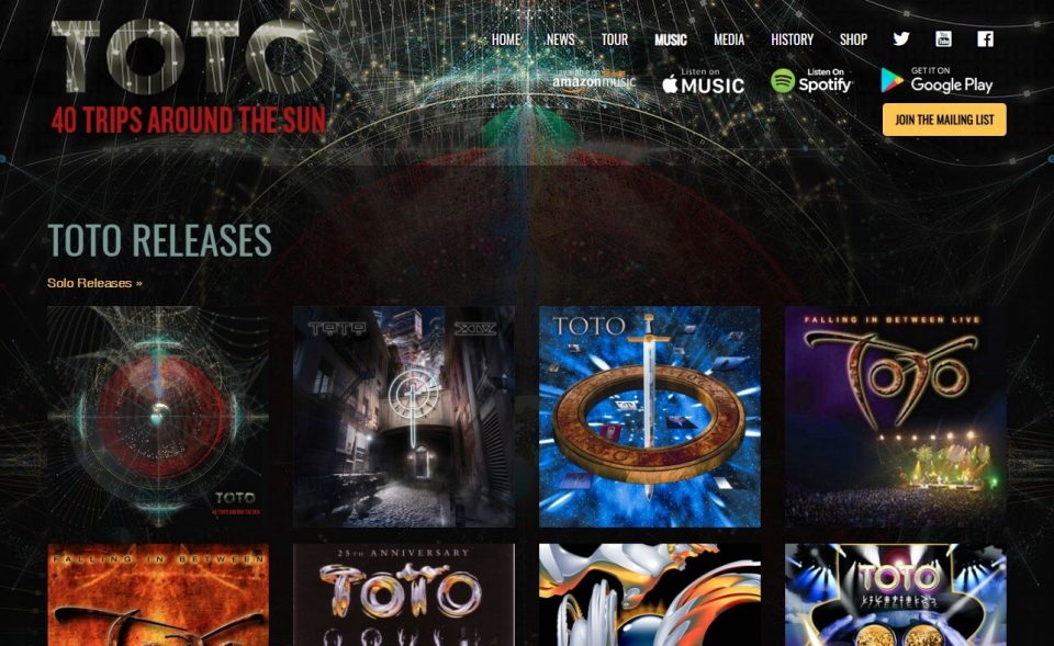 TOTO – The official TOTO websiteのWEBデザイン