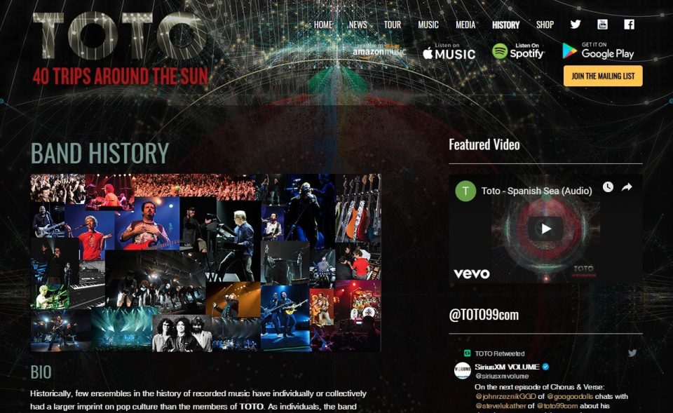 TOTO – The official TOTO websiteのWEBデザイン