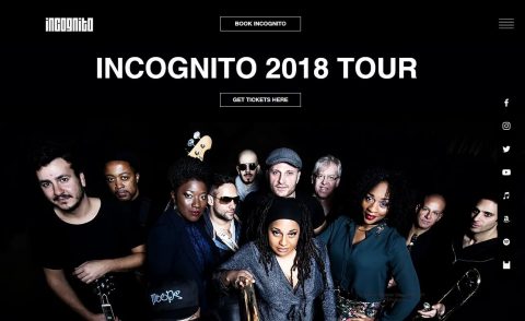 Incognito.london | Official Band WebsiteのWEBデザイン