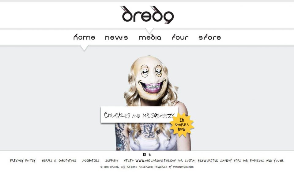 dredg – Official SiteのWEBデザイン