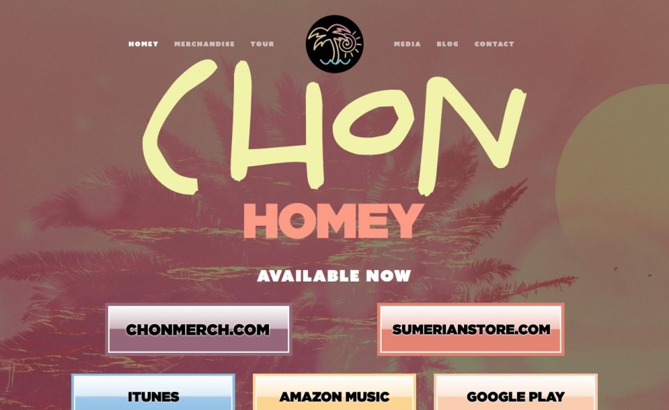 Chon – “HOMEY” OUT JUNE 16のWEBデザイン