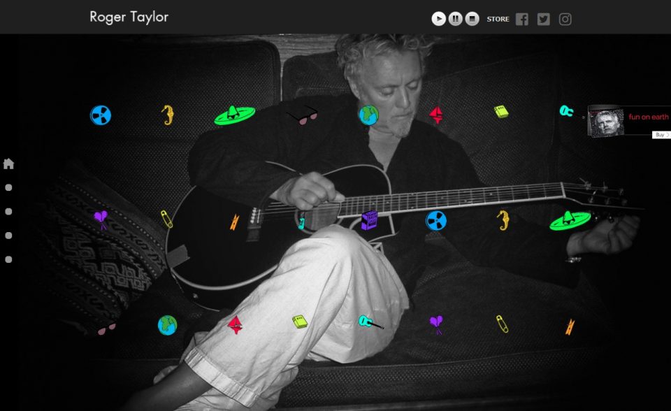Roger Taylor WebsiteのWEBデザイン