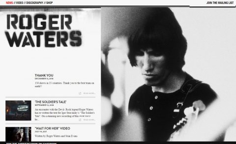 Roger WatersのWEBデザイン