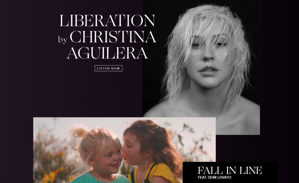 Christina Aguilera – Official WebsiteのWEBデザイン