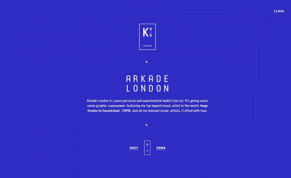 Arkade LondonのWEBデザイン