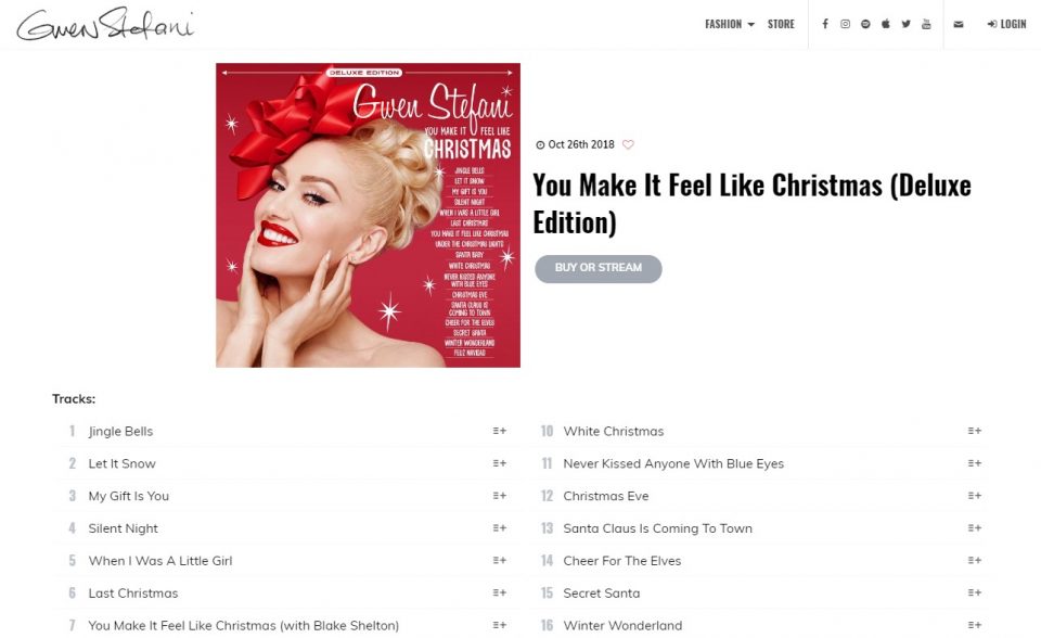 Gwen Stefani | Official SiteのWEBデザイン