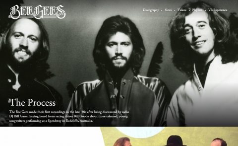 BeeGees.com The Official Website of the Bee Gees | Bee GeesのWEBデザイン