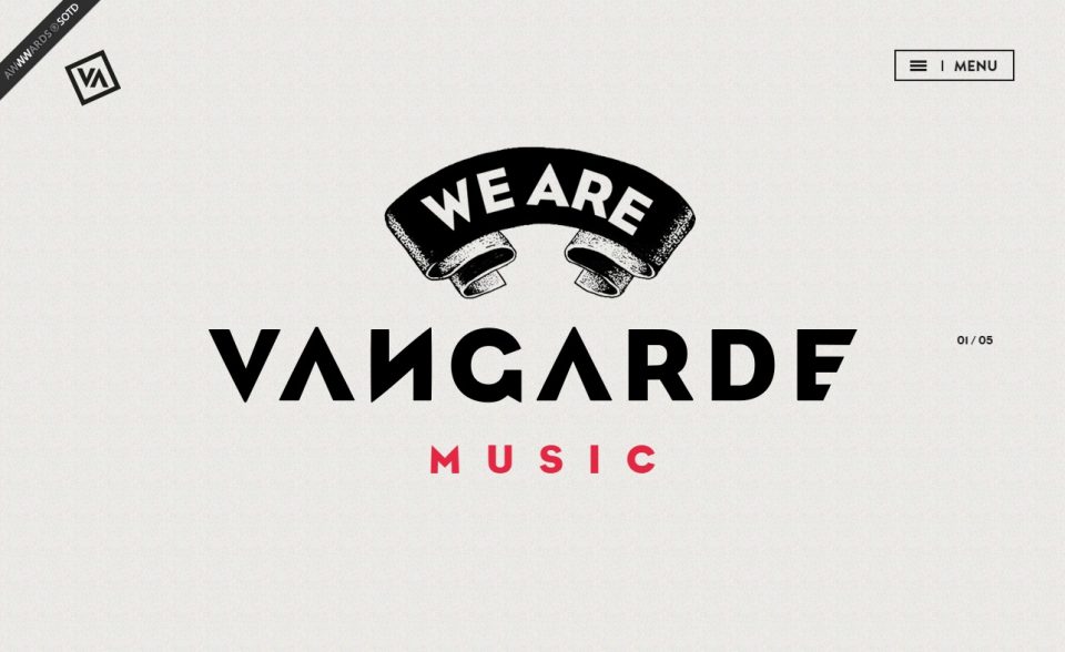 We are Vangarde | Vangarde Music LabelのWEBデザイン
