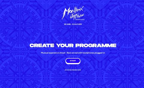 Montreux Jazz Festival 2019 – Create Your ProgrammeのWEBデザイン