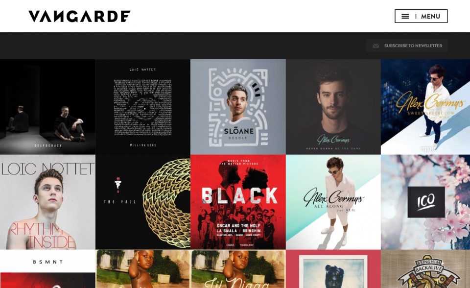 We are Vangarde | Vangarde Music LabelのWEBデザイン