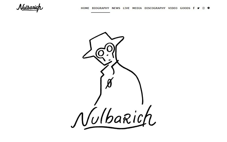Nulbarich official siteのWEBデザイン