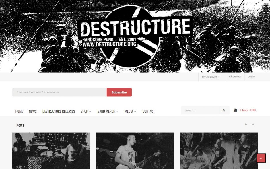 Destructure records, DIY punk-hardcore record label and distribution from FranceのWEBデザイン