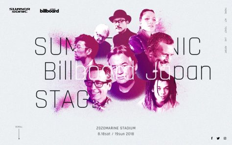 Billboard JAPAN x SUMMER SONIC 2018 ｌ Billboard JAPAN StageのWEBデザイン