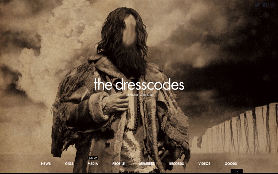 ドレスコーズ［the dresscodes］オフィシャルサイト – ドレスコーズ［the dresscodes］志磨遼平の公式サイトのWEBデザイン