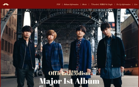 Major 1st Album 「Traveler」特設サイト | Official髭男dismのWEBデザイン