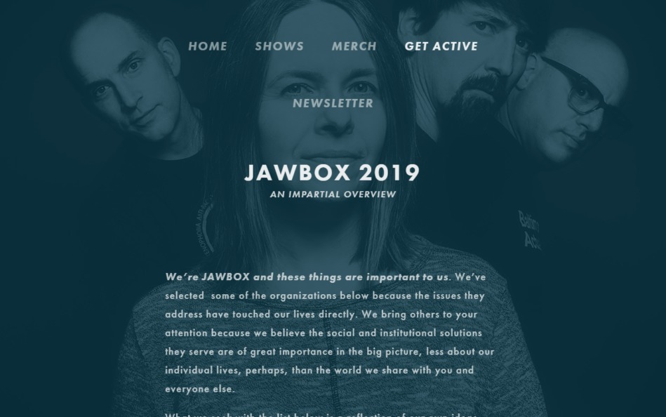 Jawbox 2019のWEBデザイン