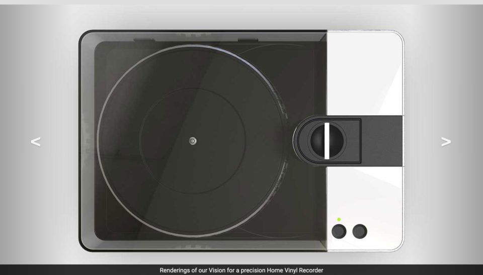PHONOCUT Home Vinyl RecorderのWEBデザイン