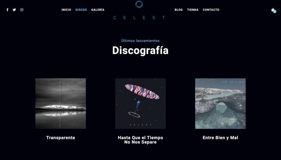 Celest – Banda Mexicana de Rock AlternativoのWEBデザイン