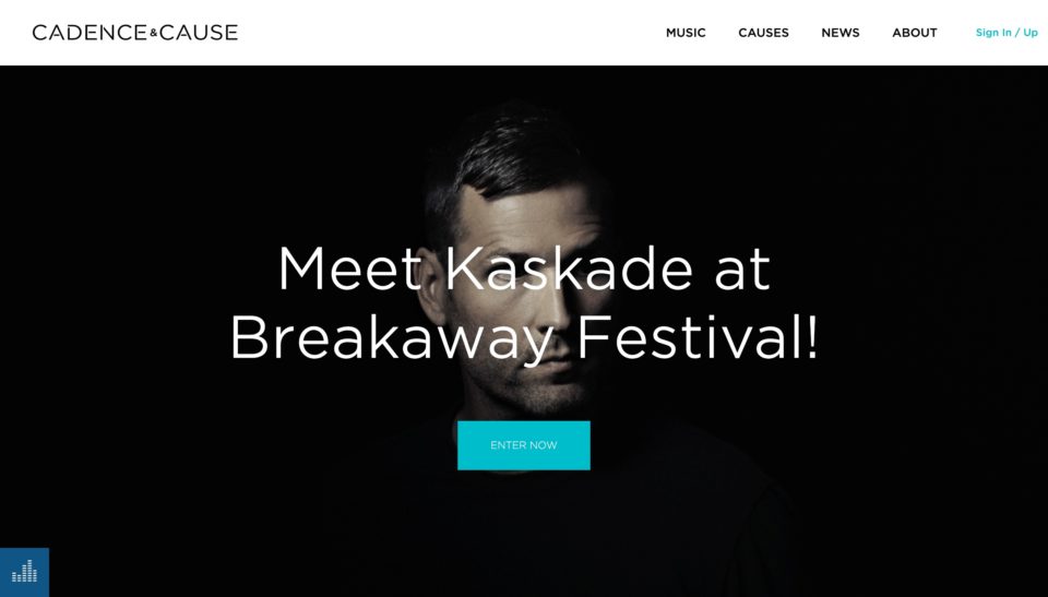 Listen Today. Change Tomorrow. | Cadence & CauseのWEBデザイン