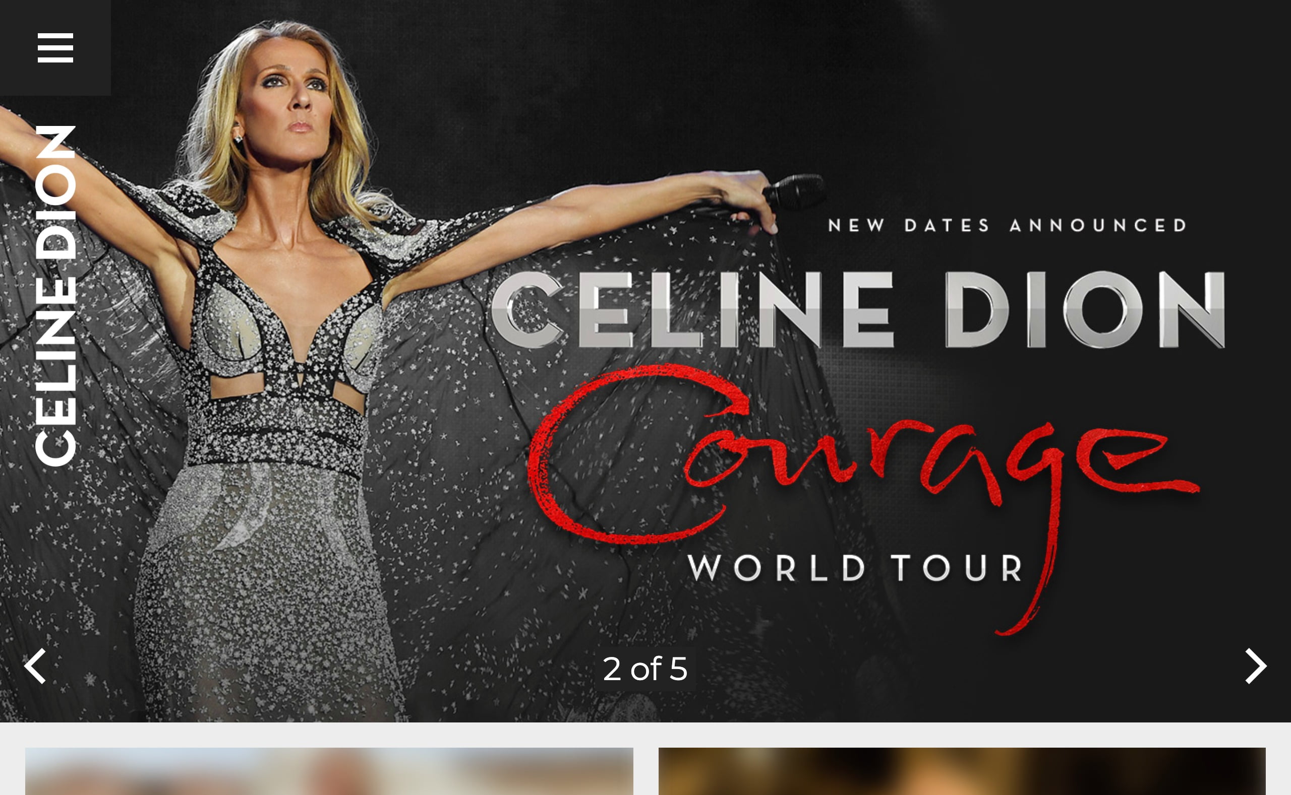 CelineDion.com | The Official Website of Celine Dion | MUSIC WEB CLIPS -  バンド・アーティスト・音楽関連のWEBデザイン ギャラリーサイト